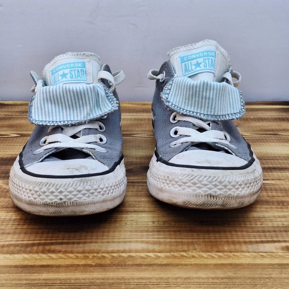 Converse All Star Grey Women's Shoes Sneakers Sz‎ 7 Baby Blue
